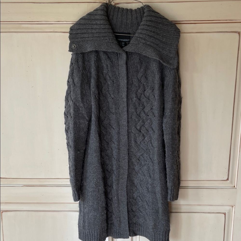Cynthia Rowley Charcoal Cowl Neck Sweater